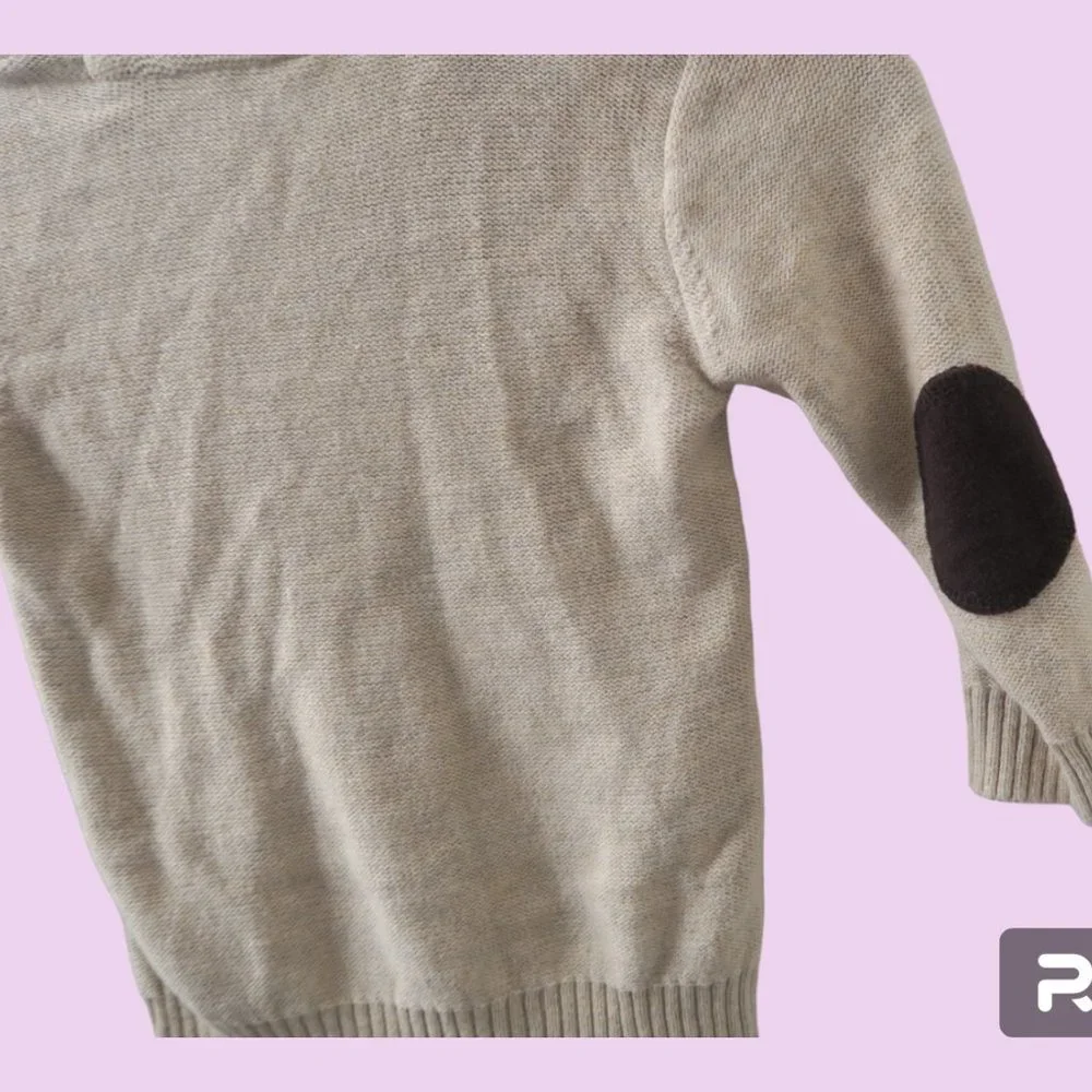 H&M kids children's girl's wool blend knit sweater in cream size 12-18M. - Picture 2 of 7